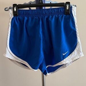 Nike Women's Athletic Shorts in Blue and White